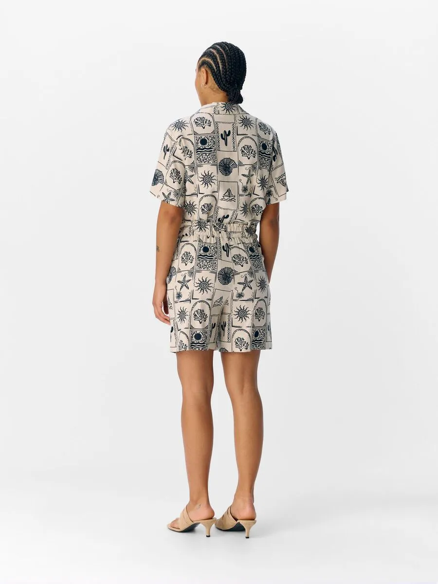 Ember Printed Shorts (Sandshell/Sky Captain)
