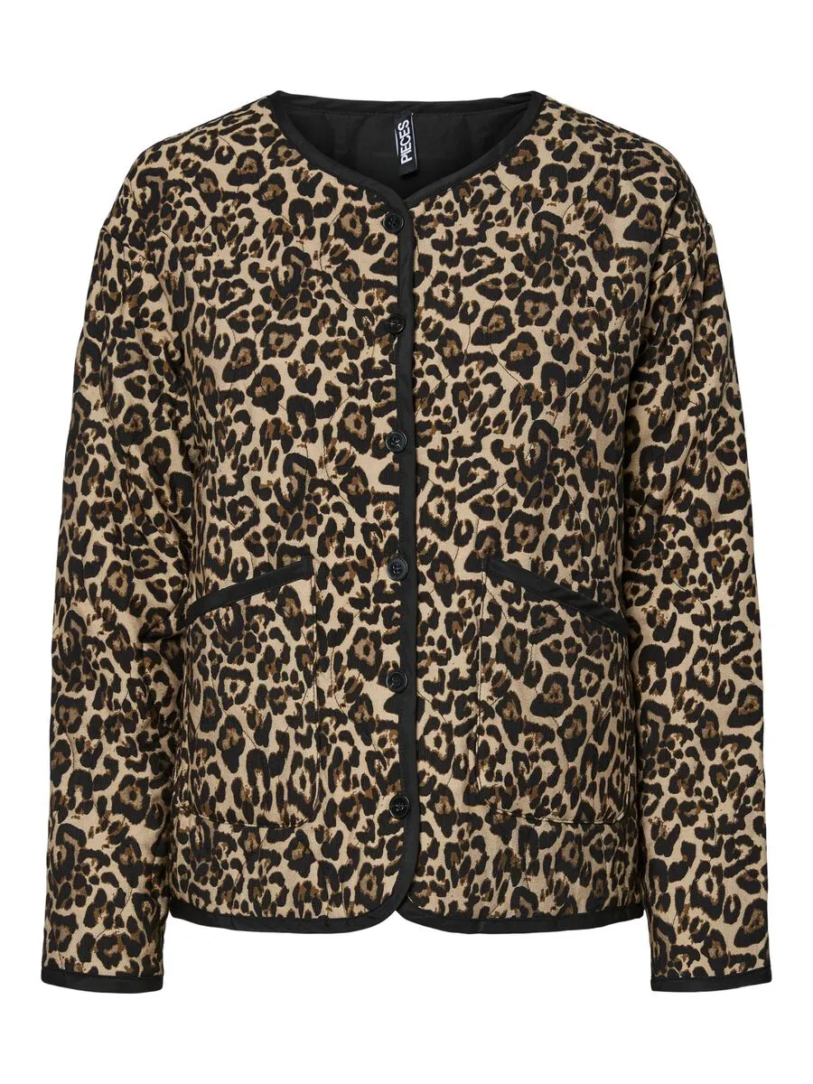 Mel Quilted Jacket (Silver Mink/Leo)