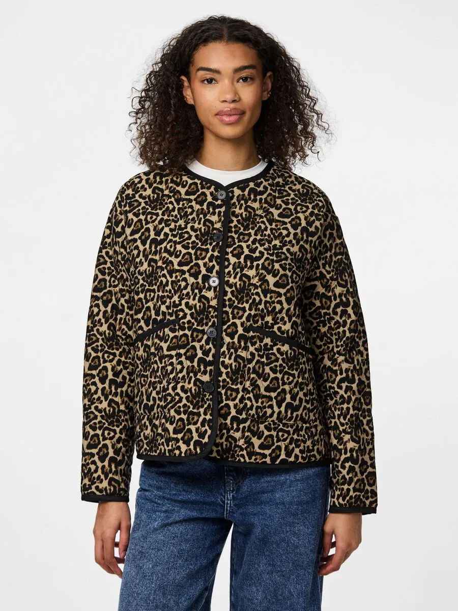 Mel Quilted Jacket (Silver Mink/Leo)