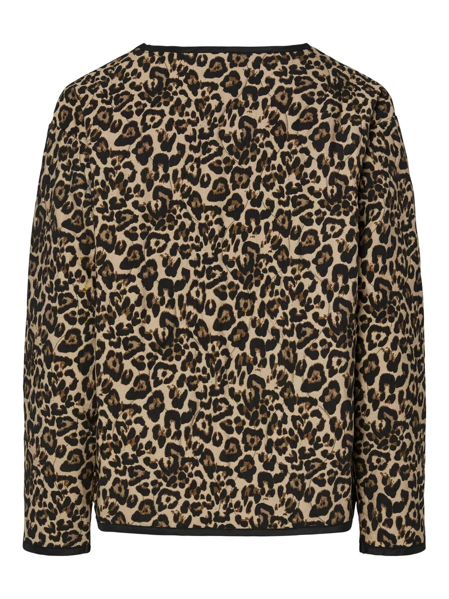 Mel Quilted Jacket (Silver Mink/Leo)