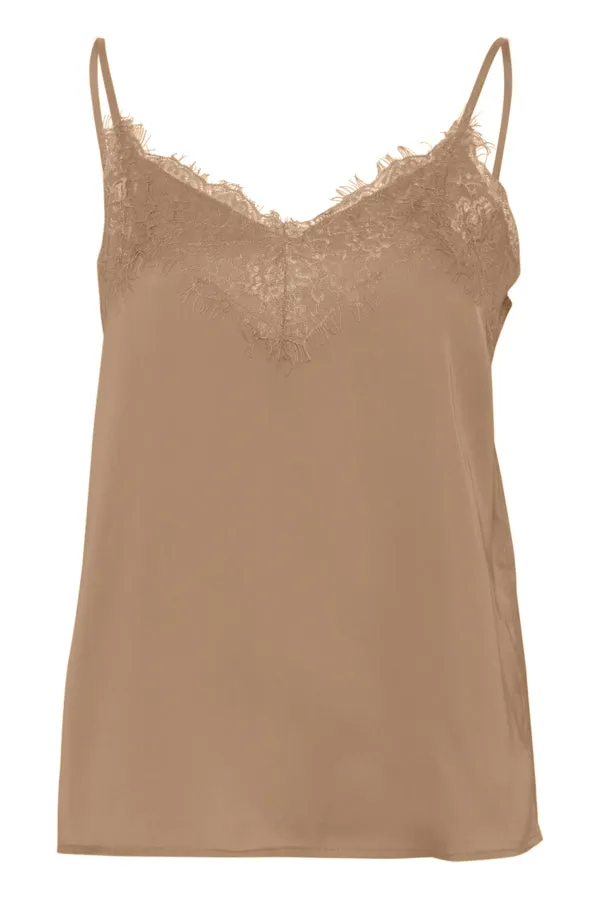 Taia Lace Cami (Tannin)