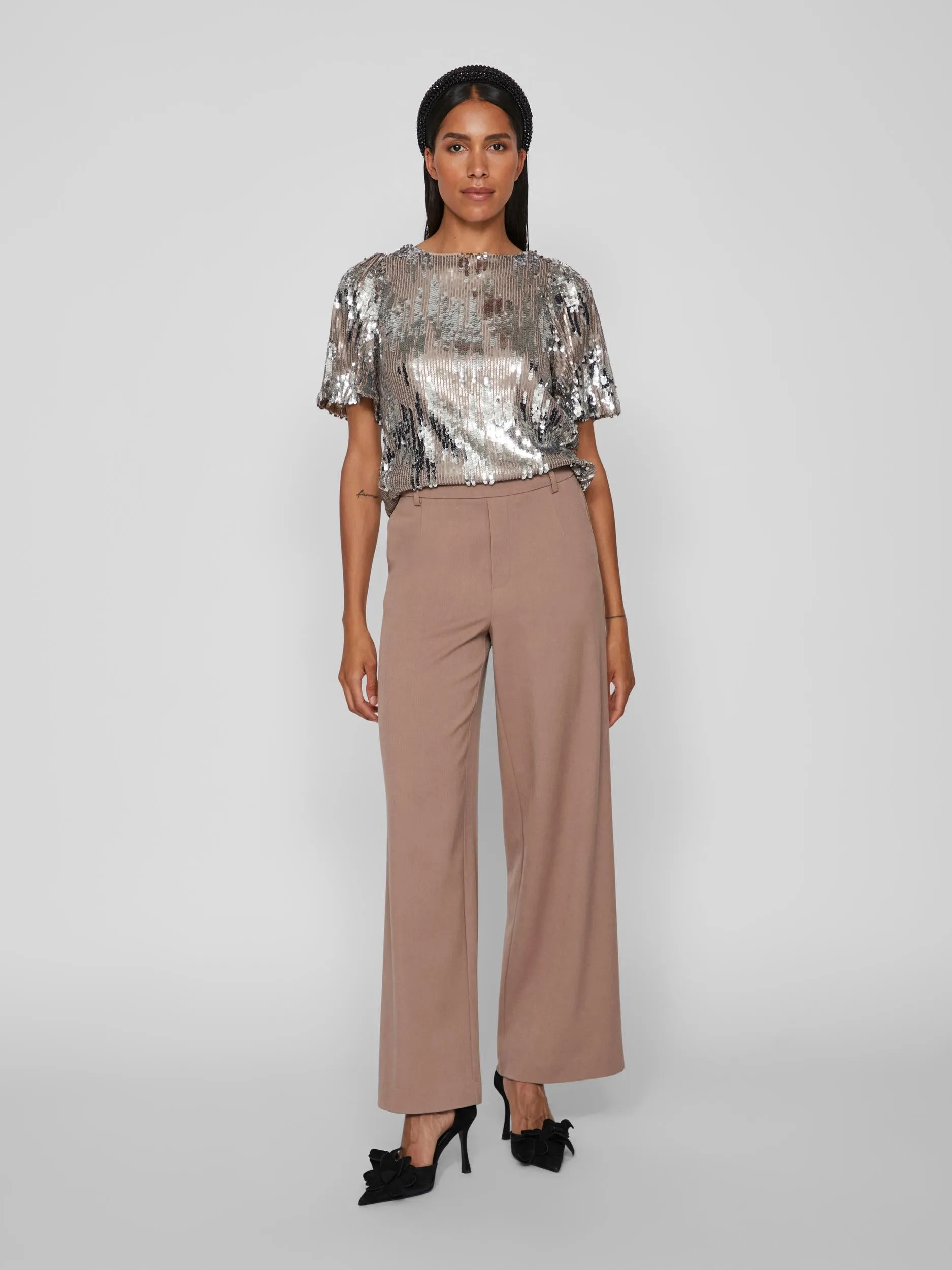 VIAMA SEQUIN TOP (SILVER)