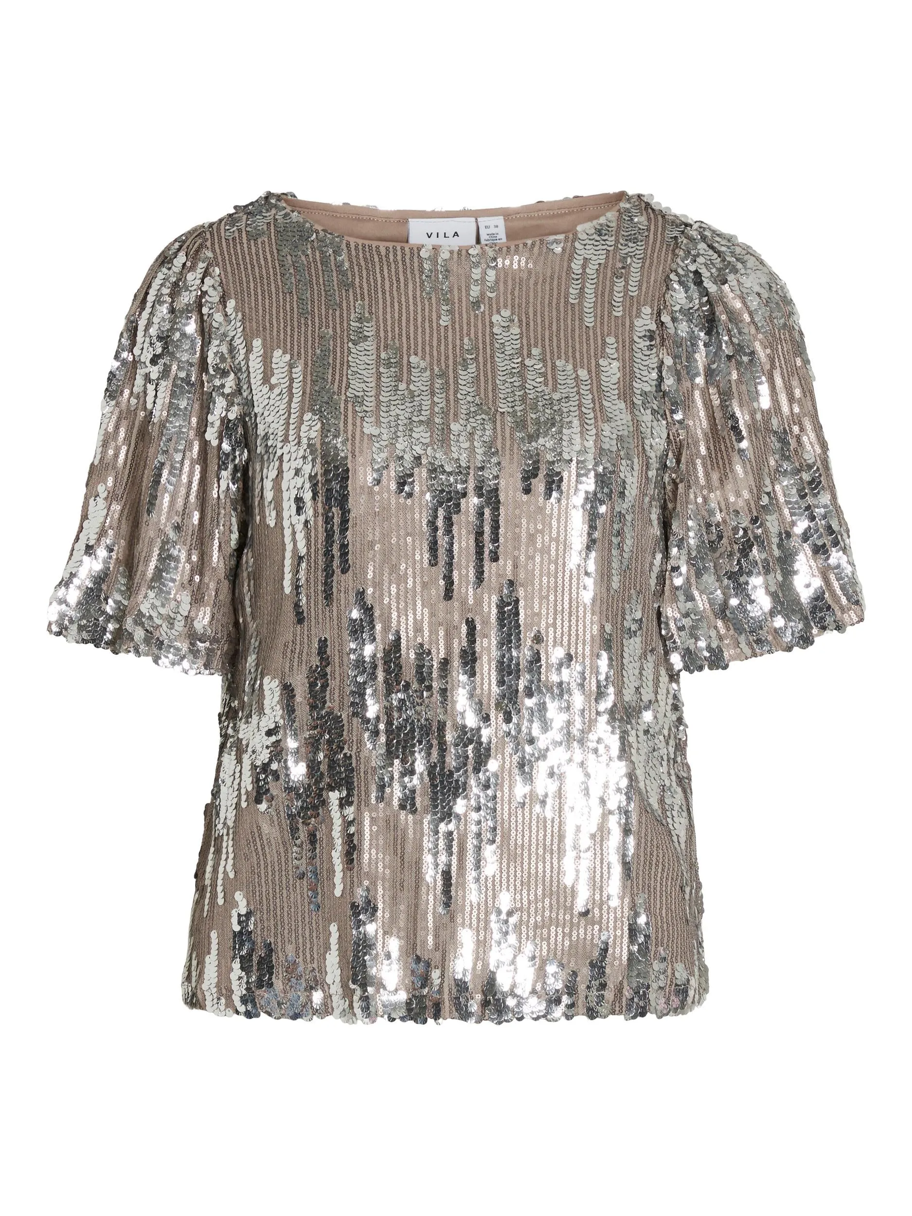 VIAMA SEQUIN TOP (SILVER)
